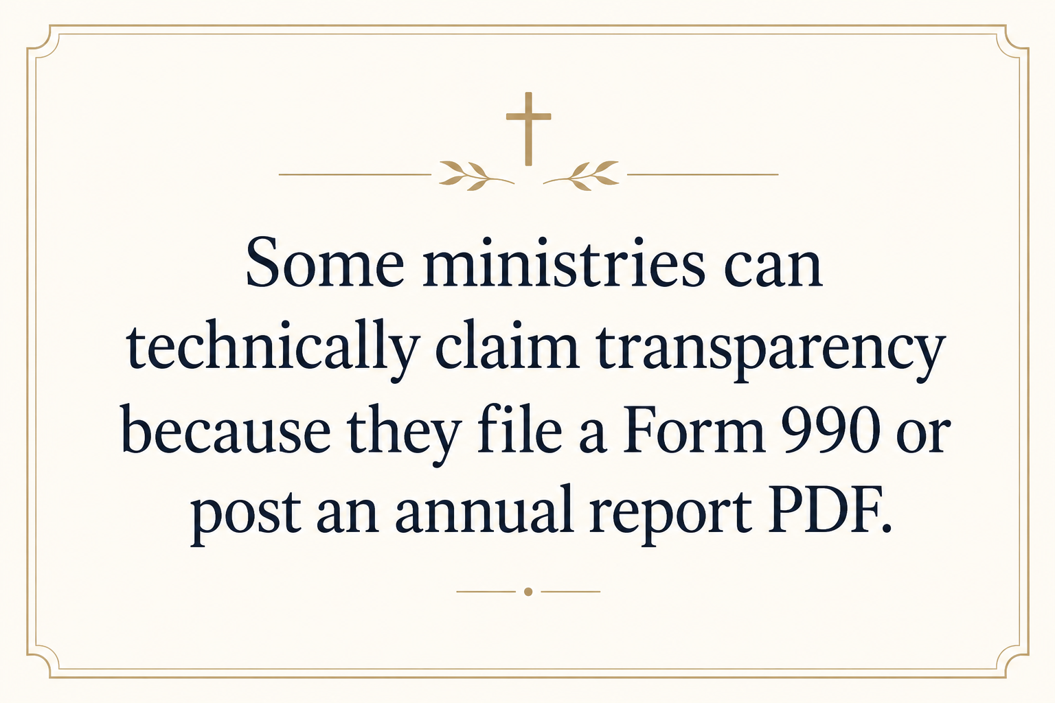 Key insight about Accountability and Transparency in Discipleship Ministries