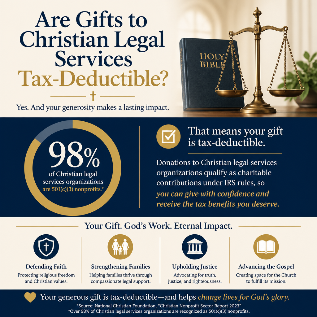 Are gifts to Christian legal services tax-deductible statistics
