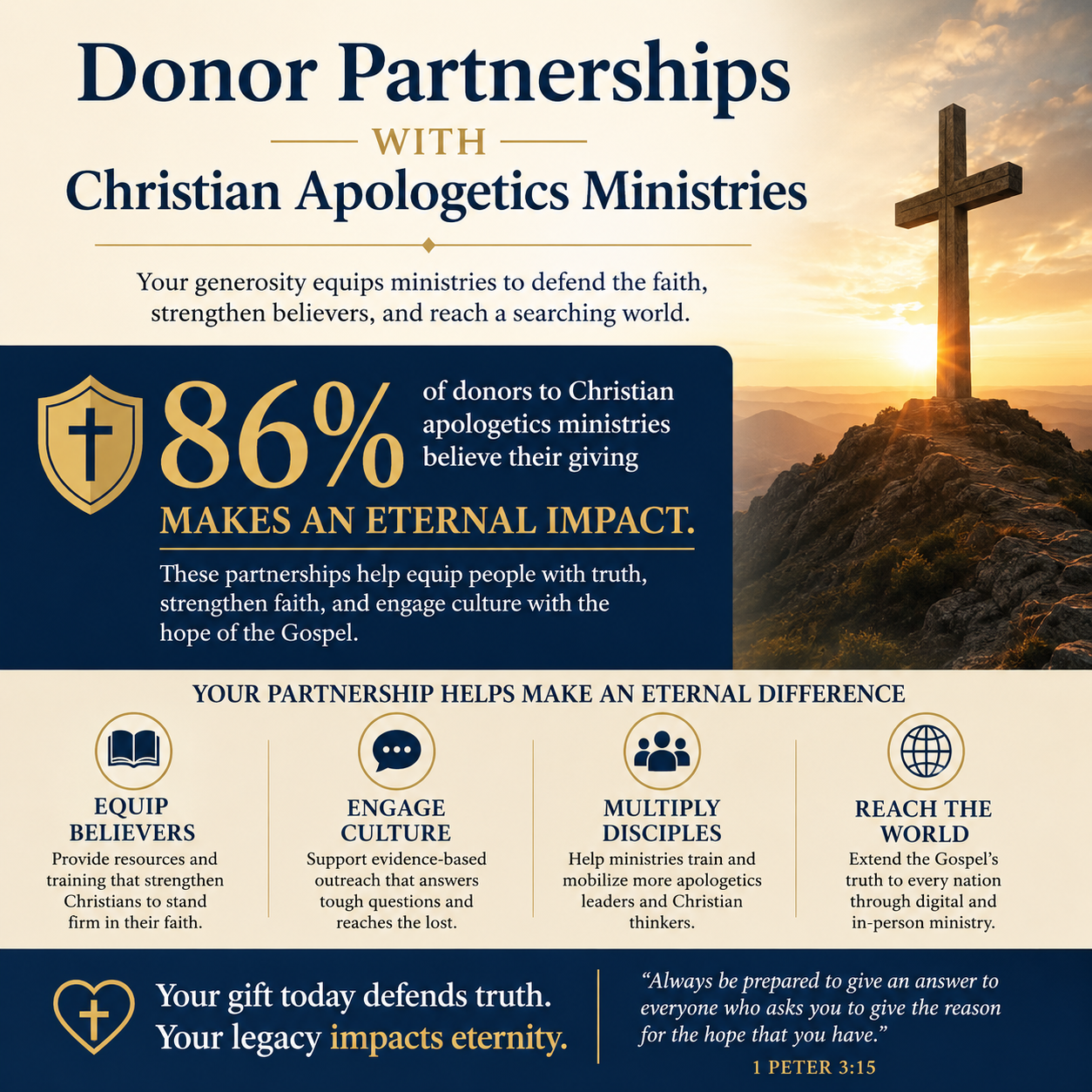 Donor Partnerships with Christian Apologetics Ministries statistics