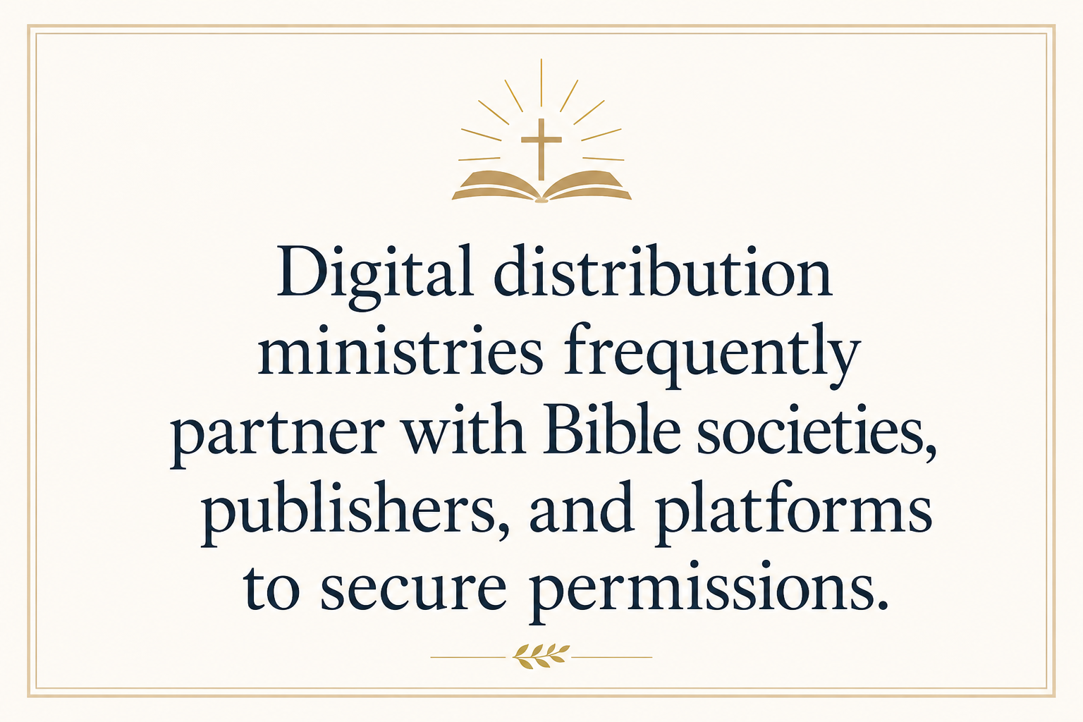 Key insight about How Bible distribution ministries use digital formats