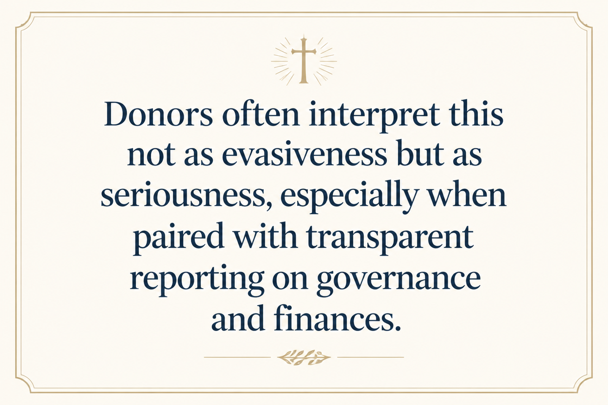 Key insight about How Bible study ministries share impact stories with donors