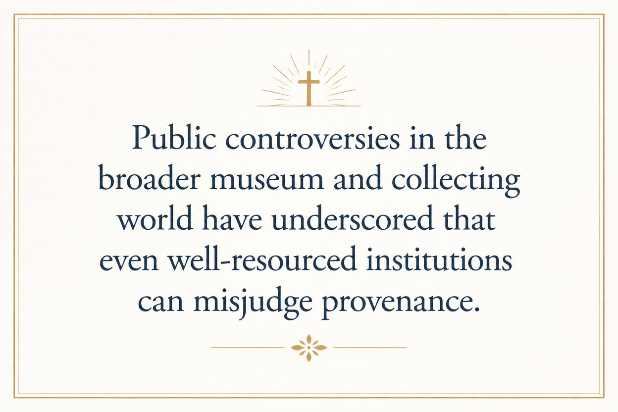 Key insight about How biblical museum ministries handle artifact provenance