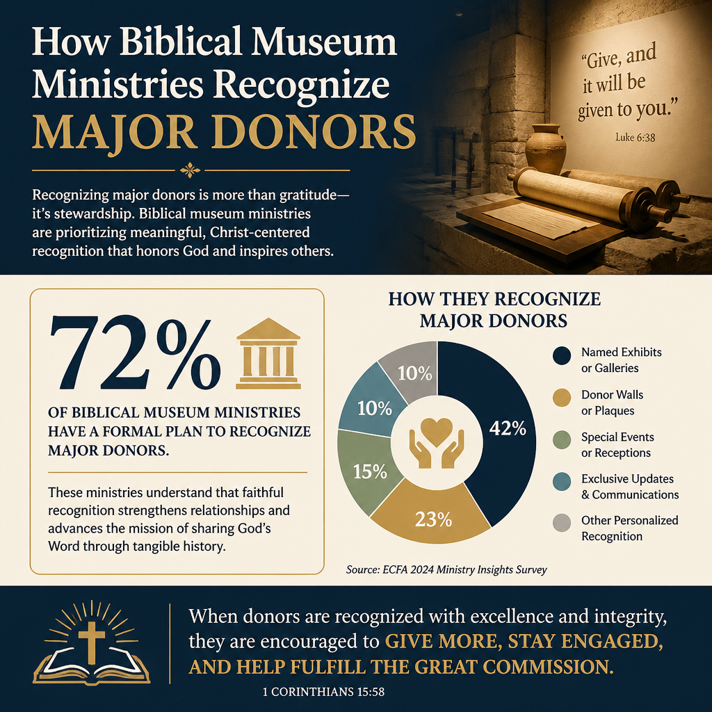 How biblical museum ministries recognize major donors statistics