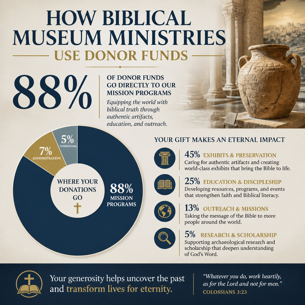 How biblical museum ministries use donor funds statistics