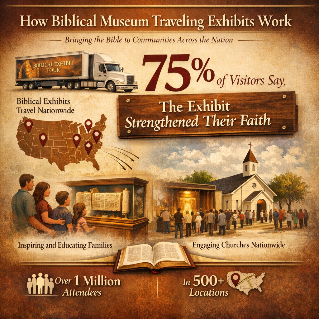 How biblical museum traveling exhibits work statistics