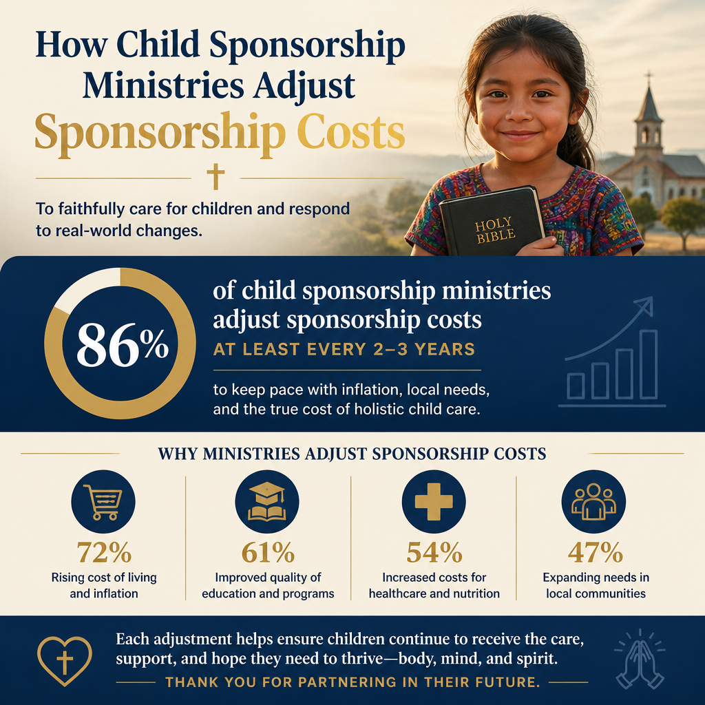 How child sponsorship ministries adjust sponsorship costs statistics
