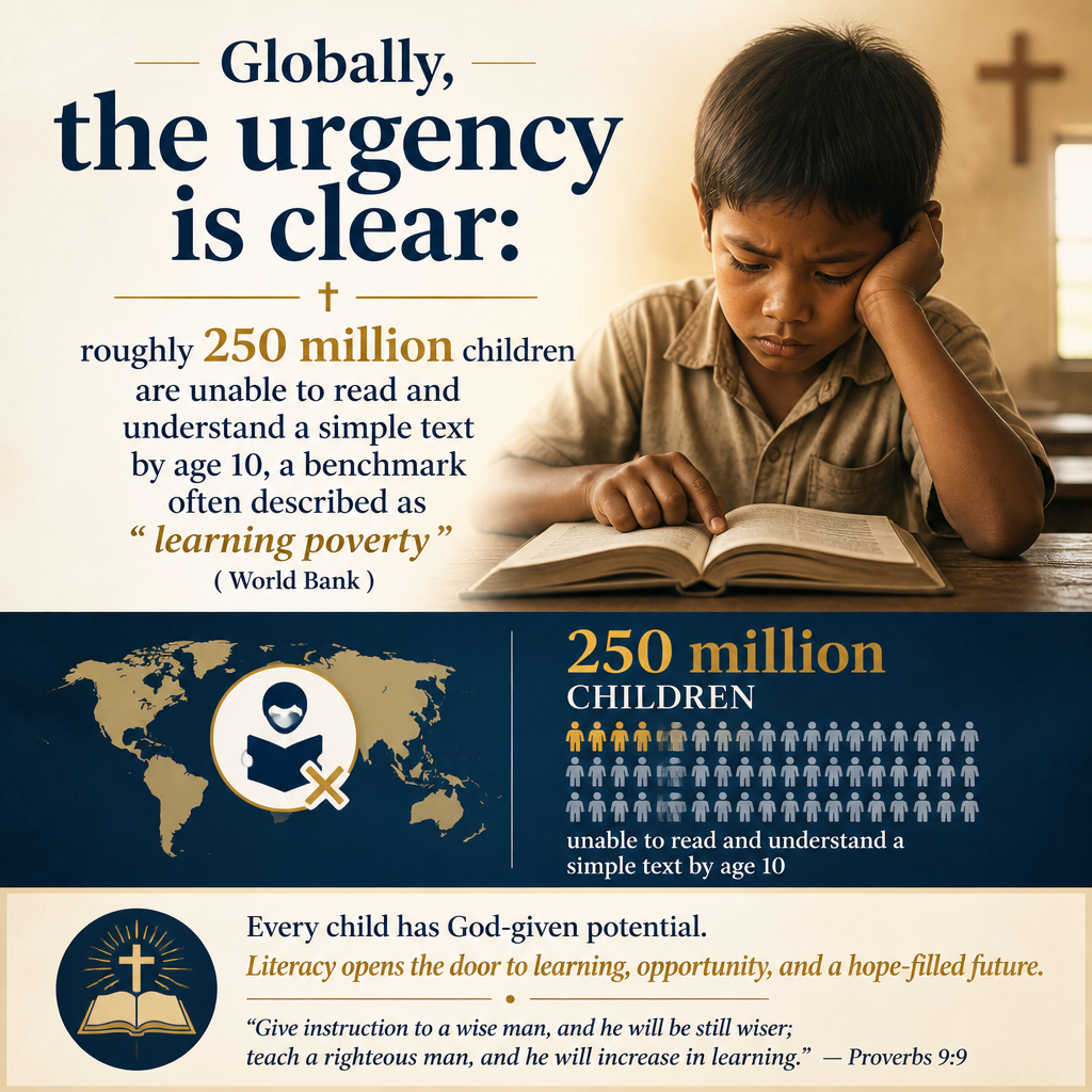 Globally, the urgency is clear: roughly 250 million children are unable to read and understand a simple text by age 10,