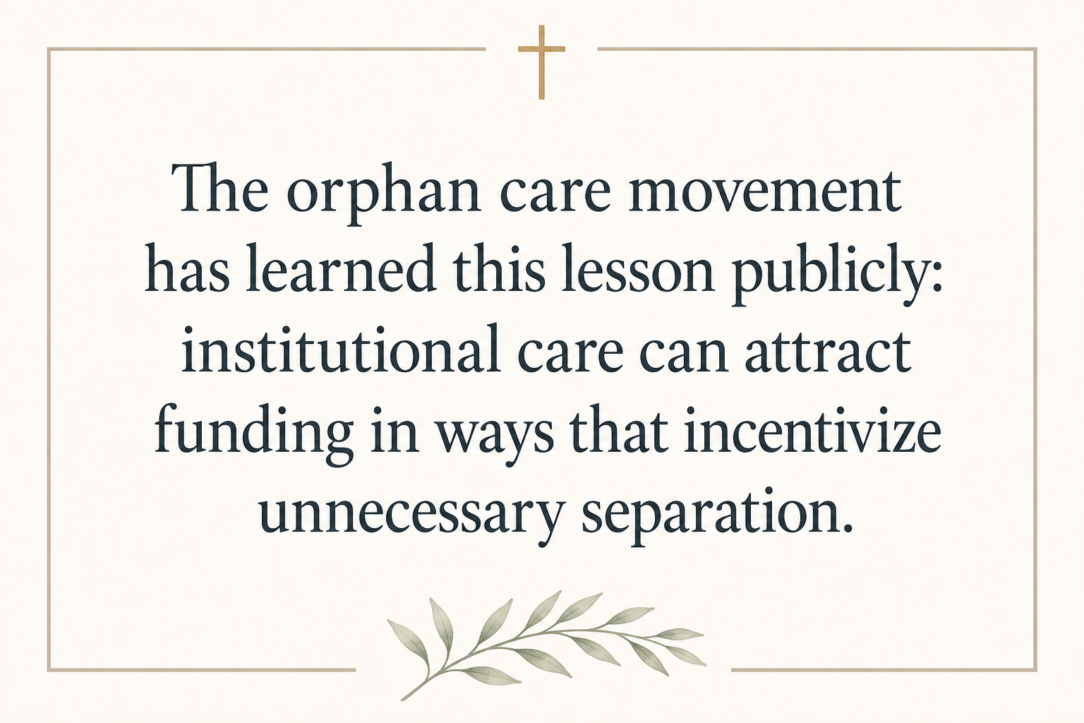 Key insight about How child sponsorship ministries support family stability