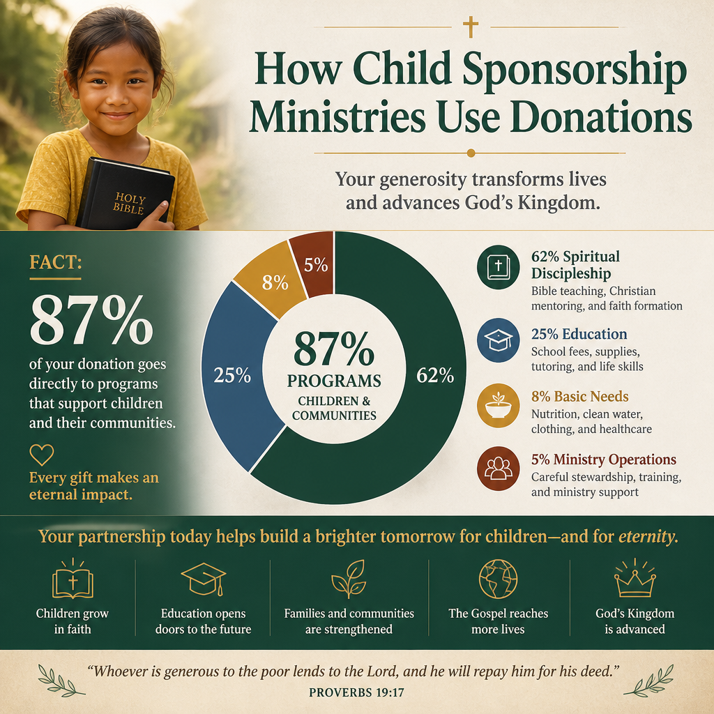 How Child Sponsorship Ministries Use Donations statistics