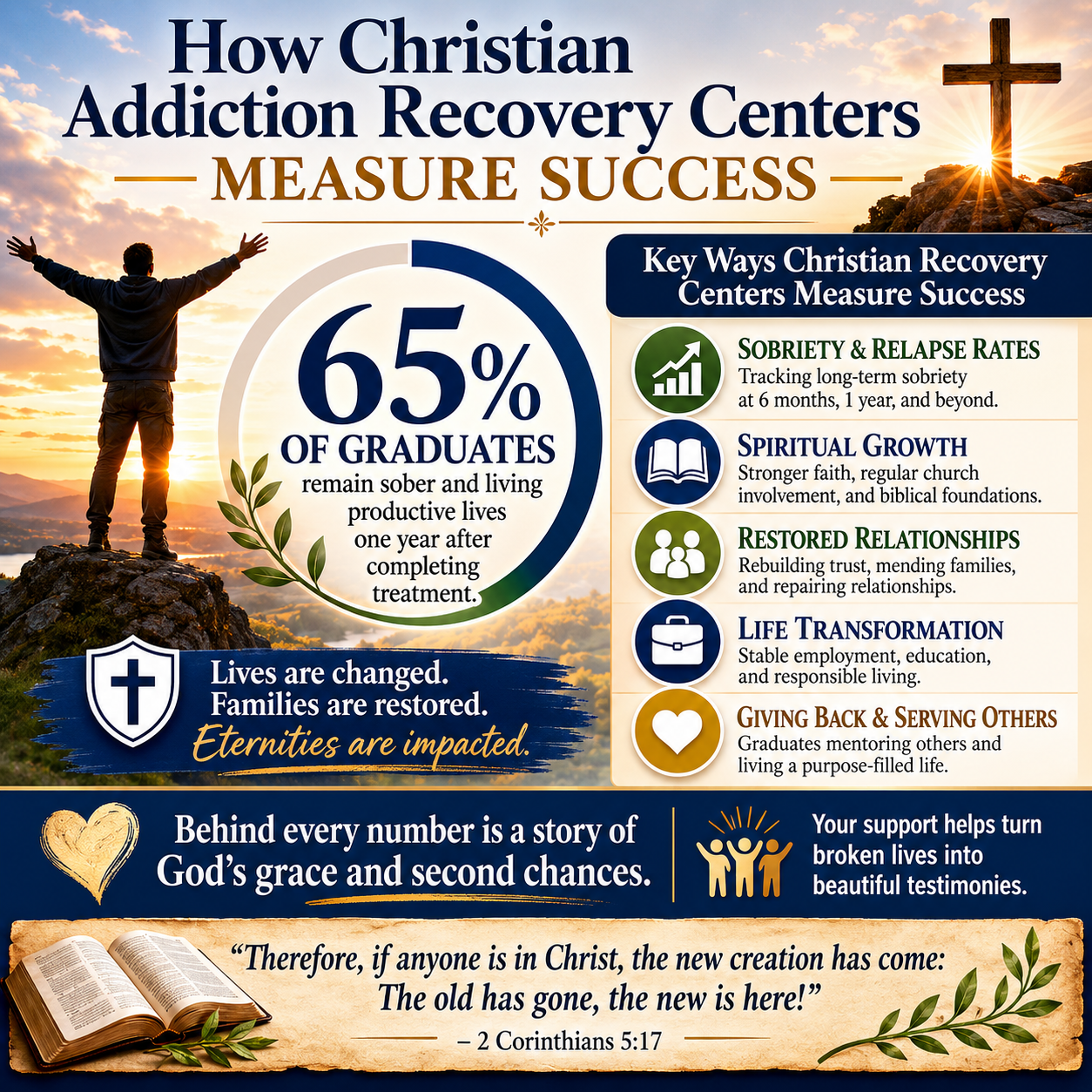How Christian addiction recovery centers measure success statistics