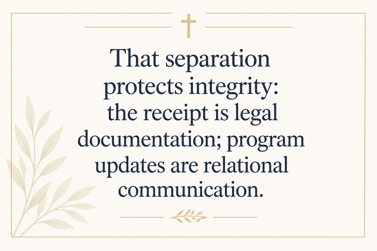 Key insight about How Christian adoption ministries handle donor tax receipts