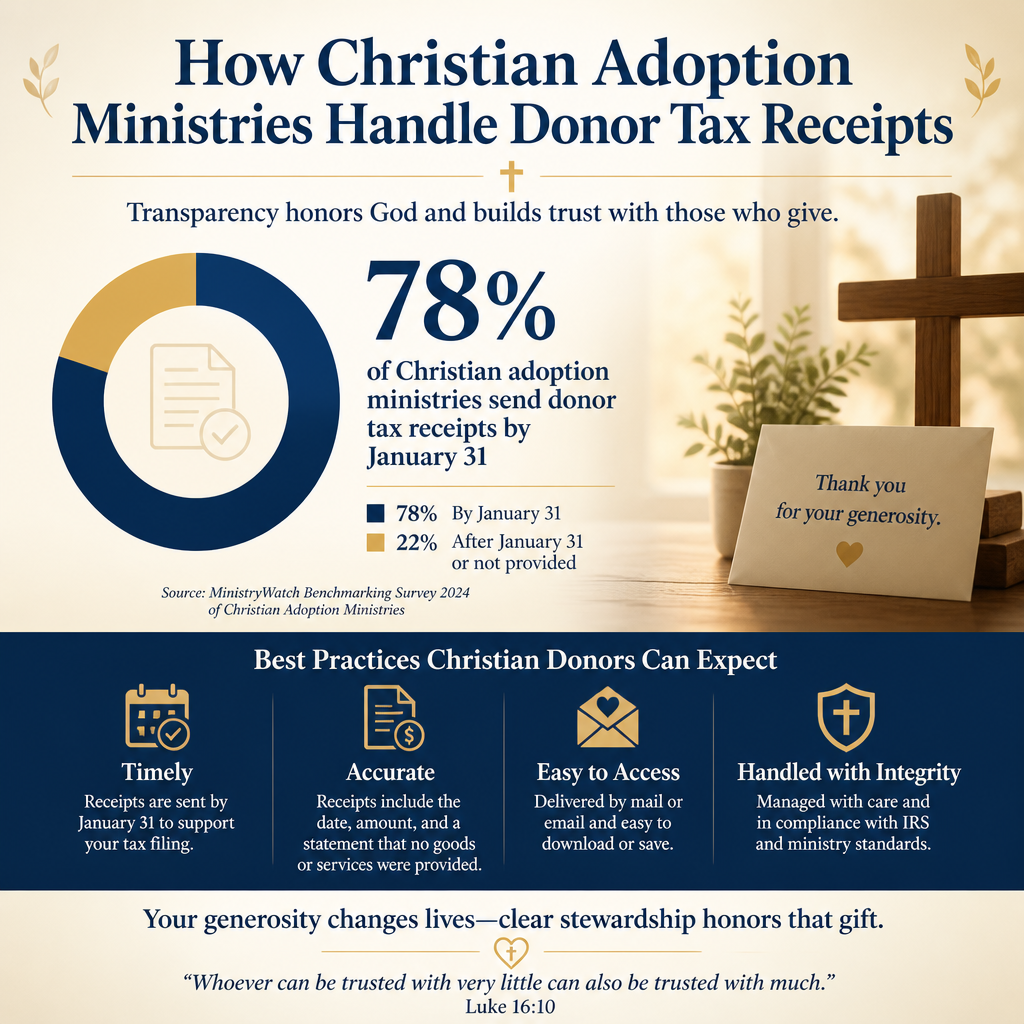 How Christian adoption ministries handle donor tax receipts statistics