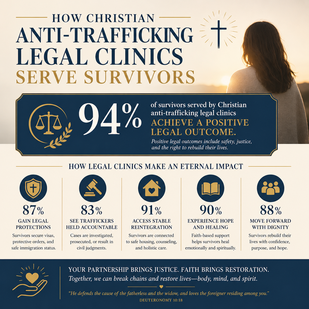 How Christian anti-trafficking legal clinics serve survivors statistics