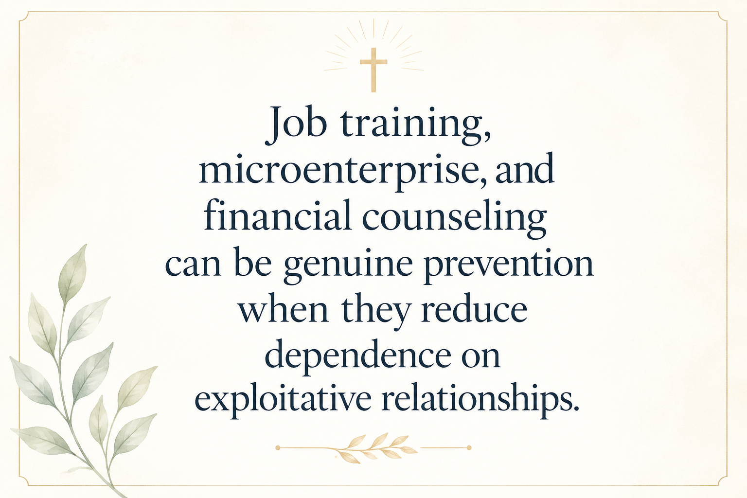 Key insight about How Christian anti-trafficking ministries prevent exploitation