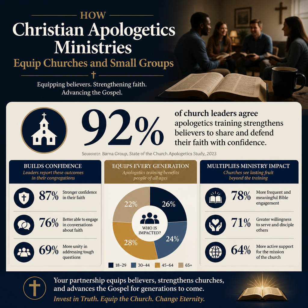 How Christian apologetics ministries equip churches and small groups statistics