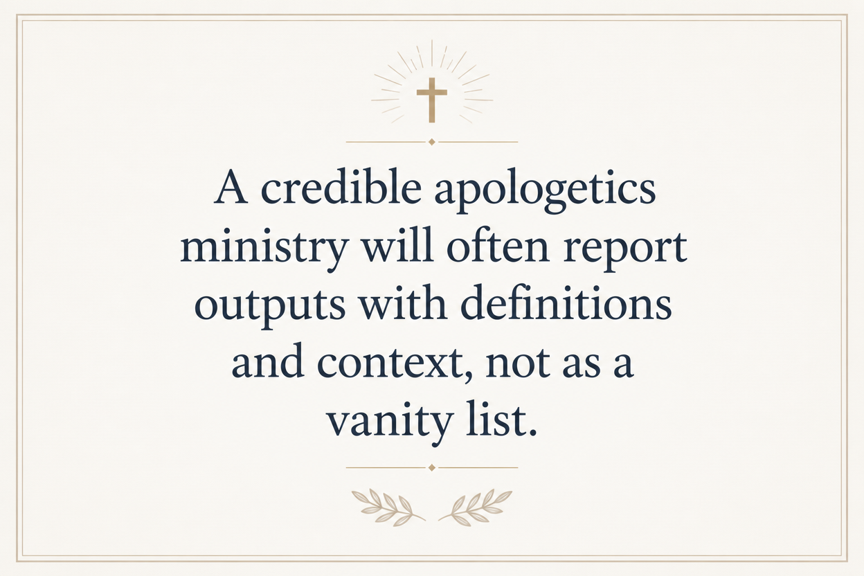 Key insight about How Christian apologetics ministries measure impact