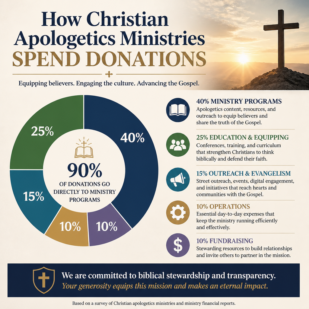 How Christian apologetics ministries spend donations statistics