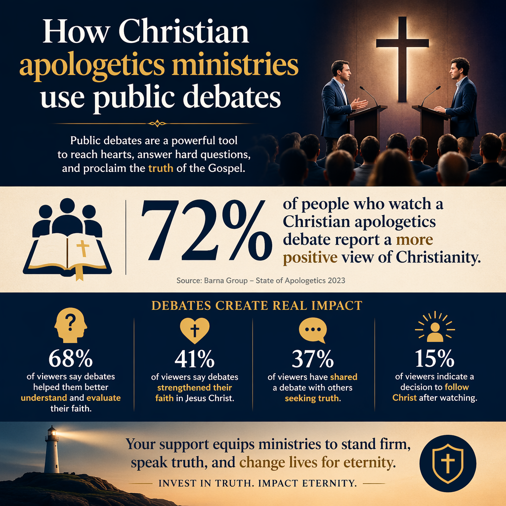 How Christian apologetics ministries use public debates statistics