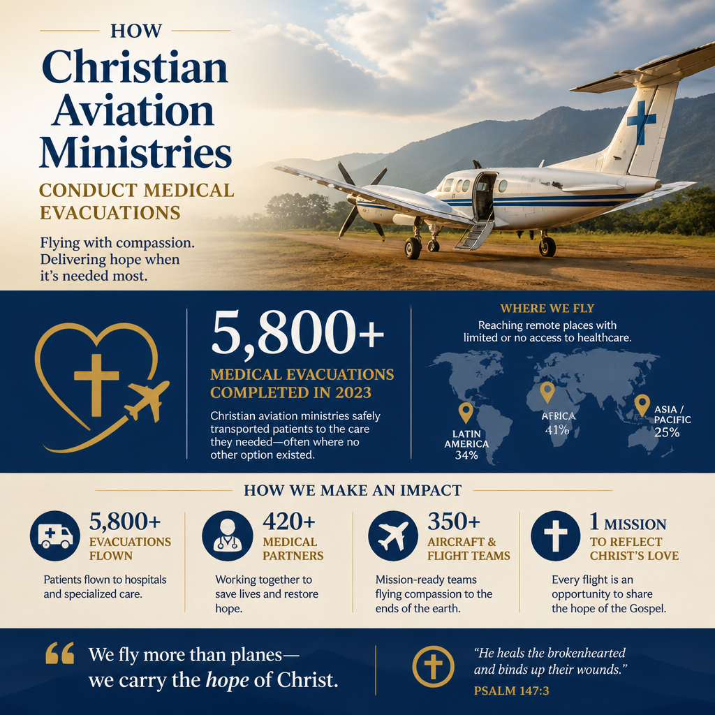 How Christian aviation ministries conduct medical evacuations statistics