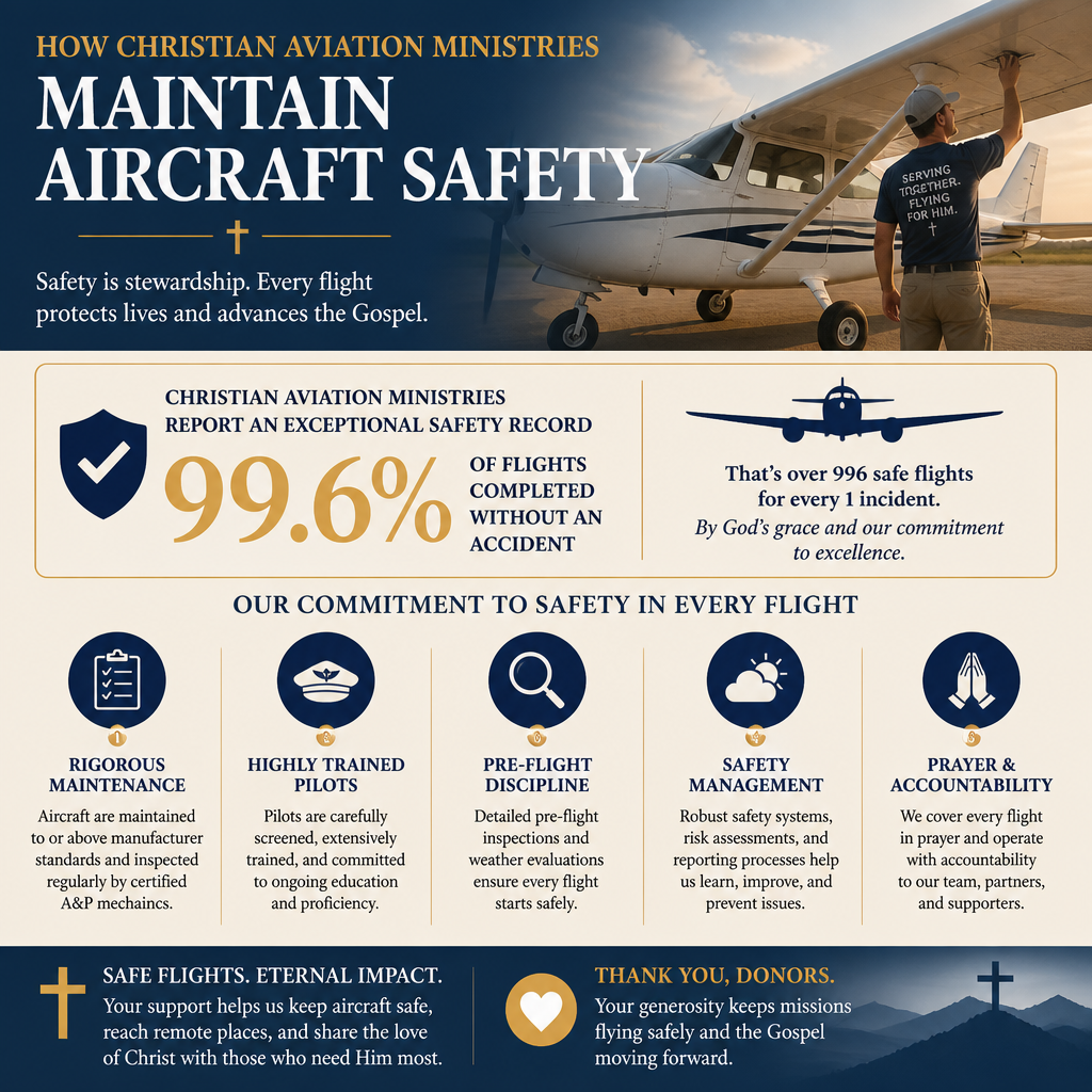 How Christian aviation ministries maintain aircraft safety statistics