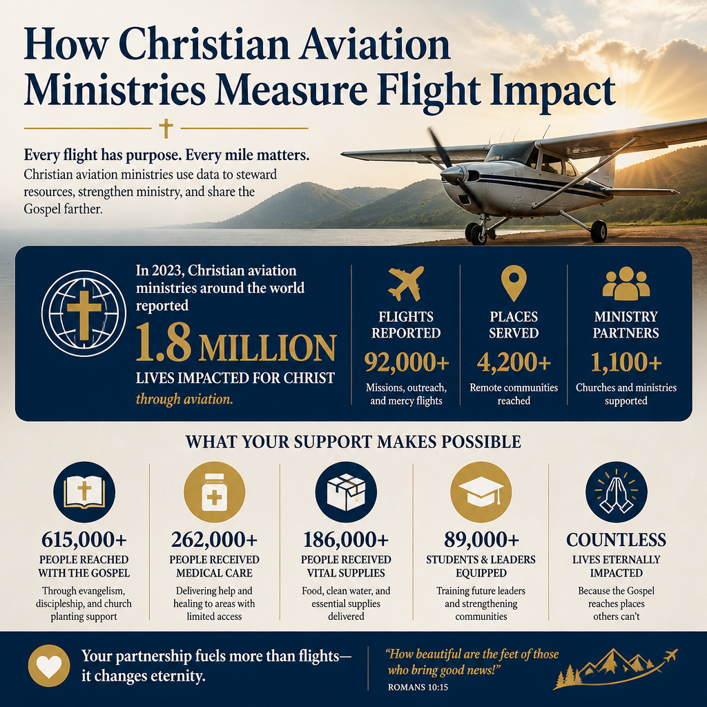 How Christian aviation ministries measure flight impact statistics