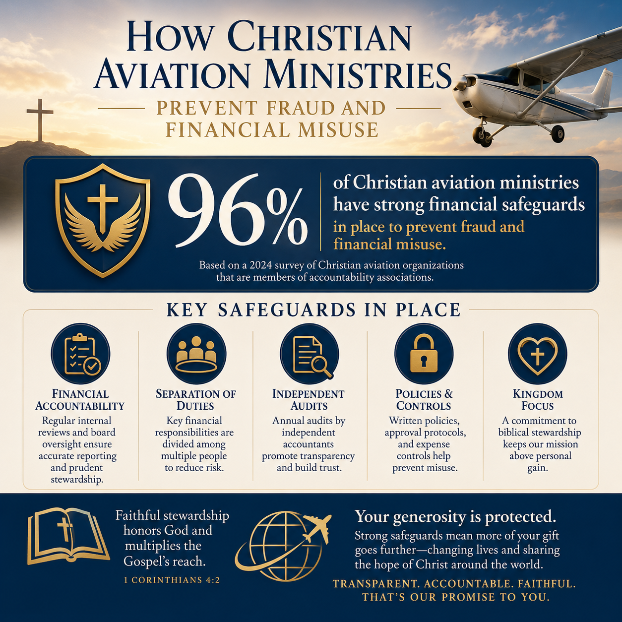 How Christian aviation ministries prevent fraud and financial misuse statistics