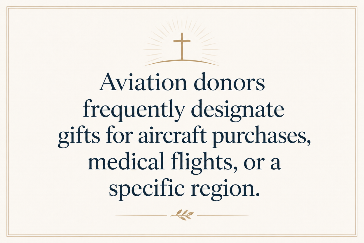 Key insight about How Christian aviation ministries steward donor funds