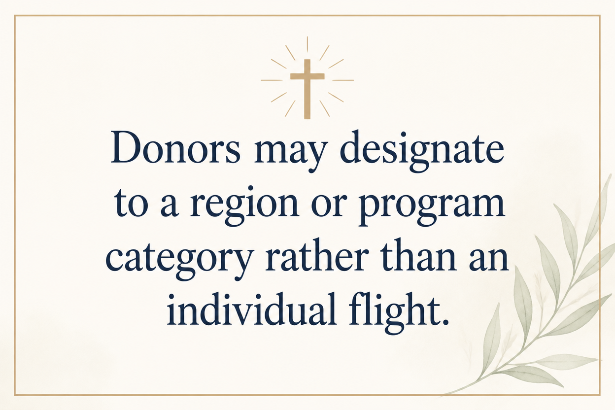 Key insight about How Christian aviation ministries use designated donations