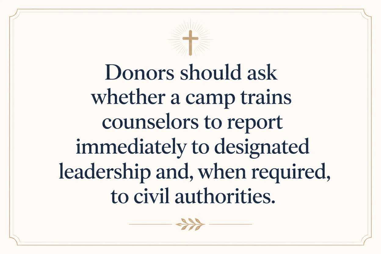Key insight about How Christian camp counselors are trained and screened