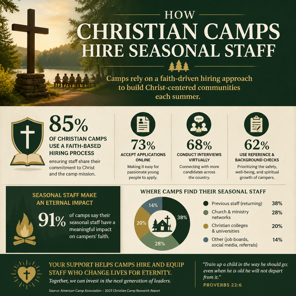 How Christian camps hire seasonal staff statistics