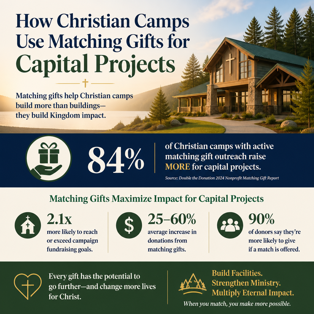 How Christian camps use matching gifts for capital projects statistics