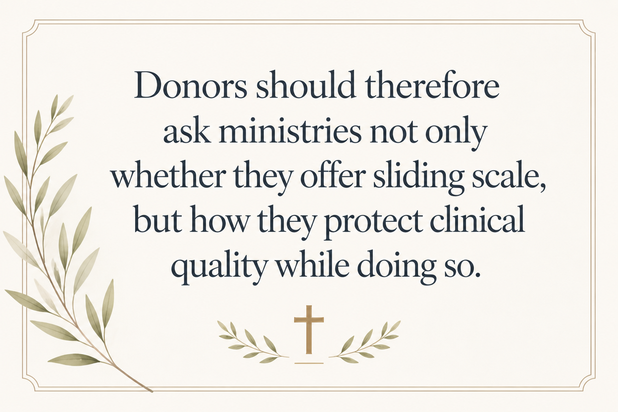 Key insight about How Christian counseling ministries offer sliding-scale counseling