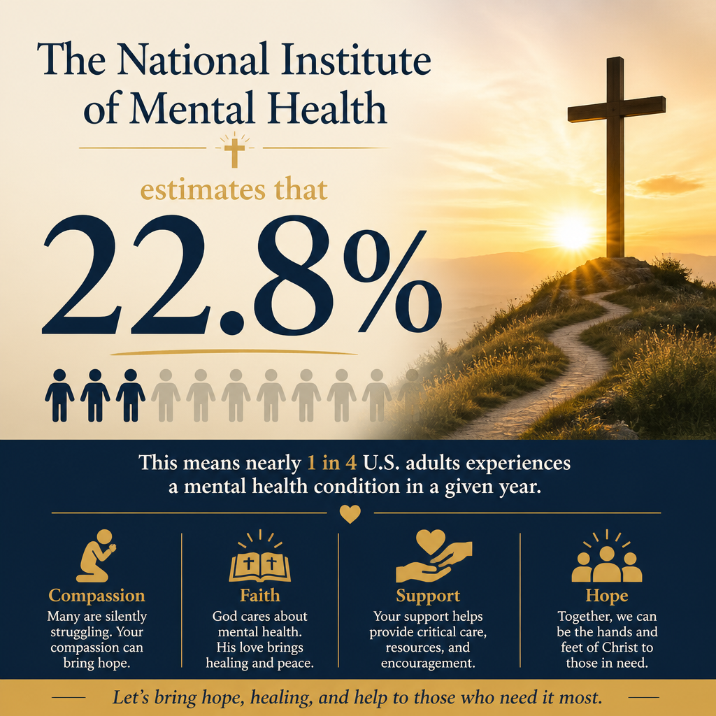 The National Institute of Mental Health estimates that 22.8% of U.