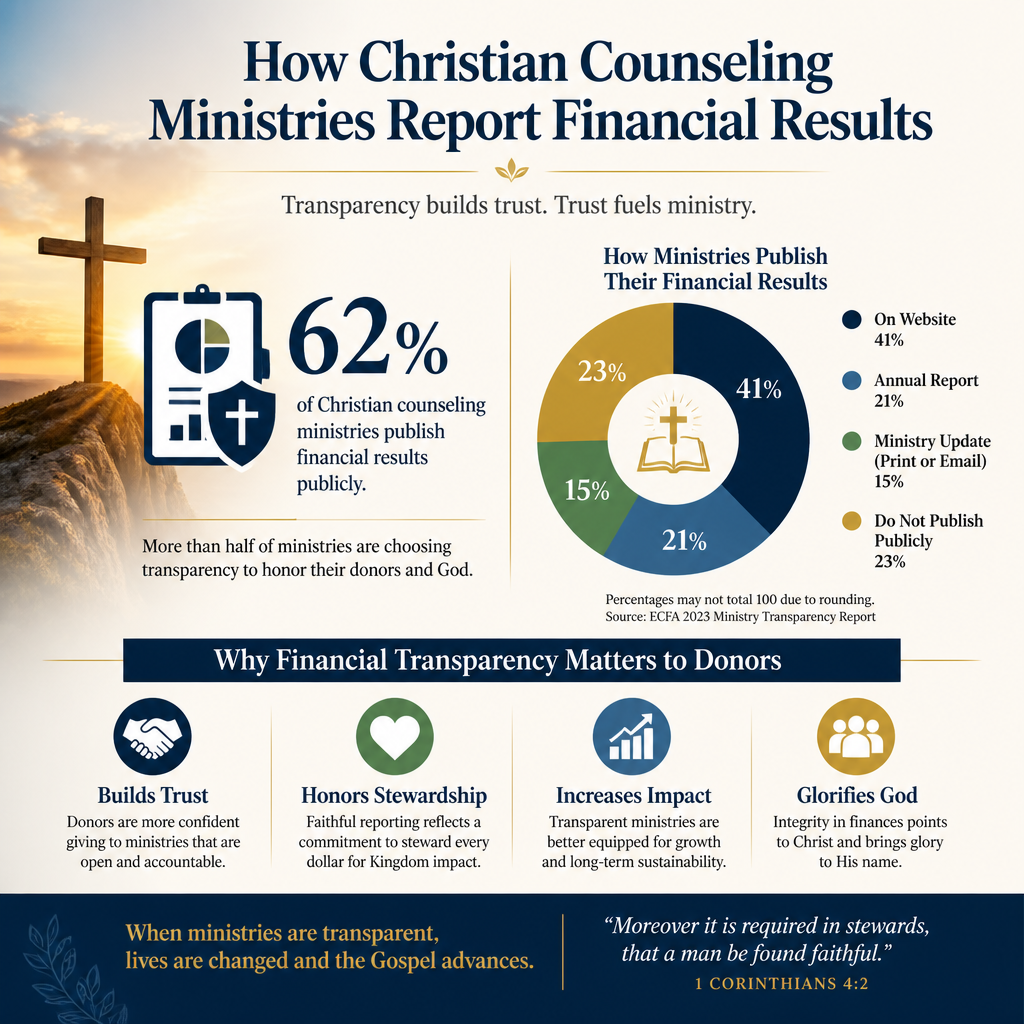 How Christian counseling ministries report financial results statistics