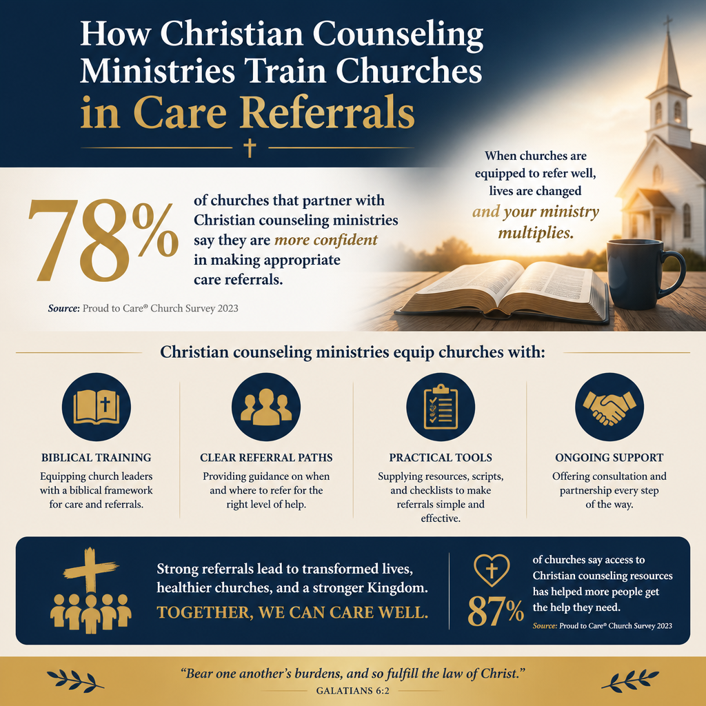 How Christian counseling ministries train churches in care referrals statistics