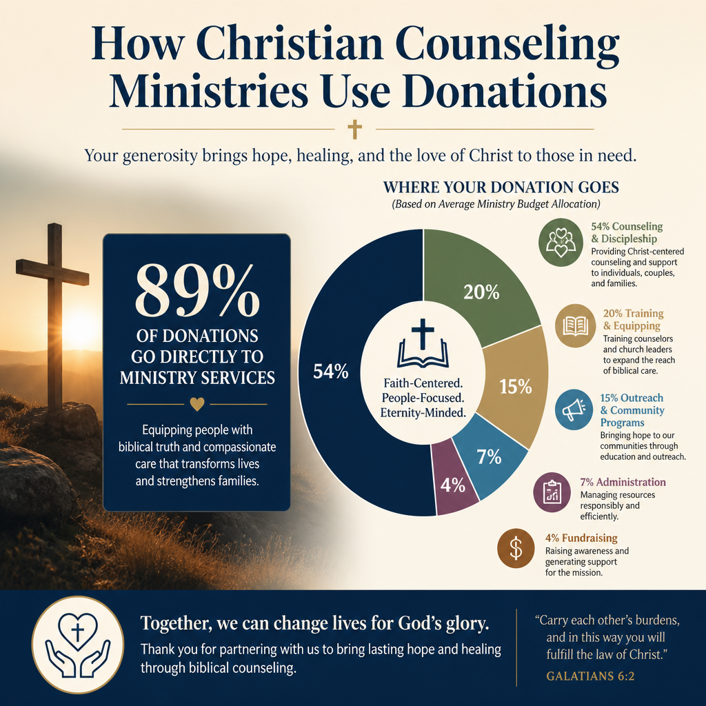 How Christian Counseling Ministries Use Donations statistics