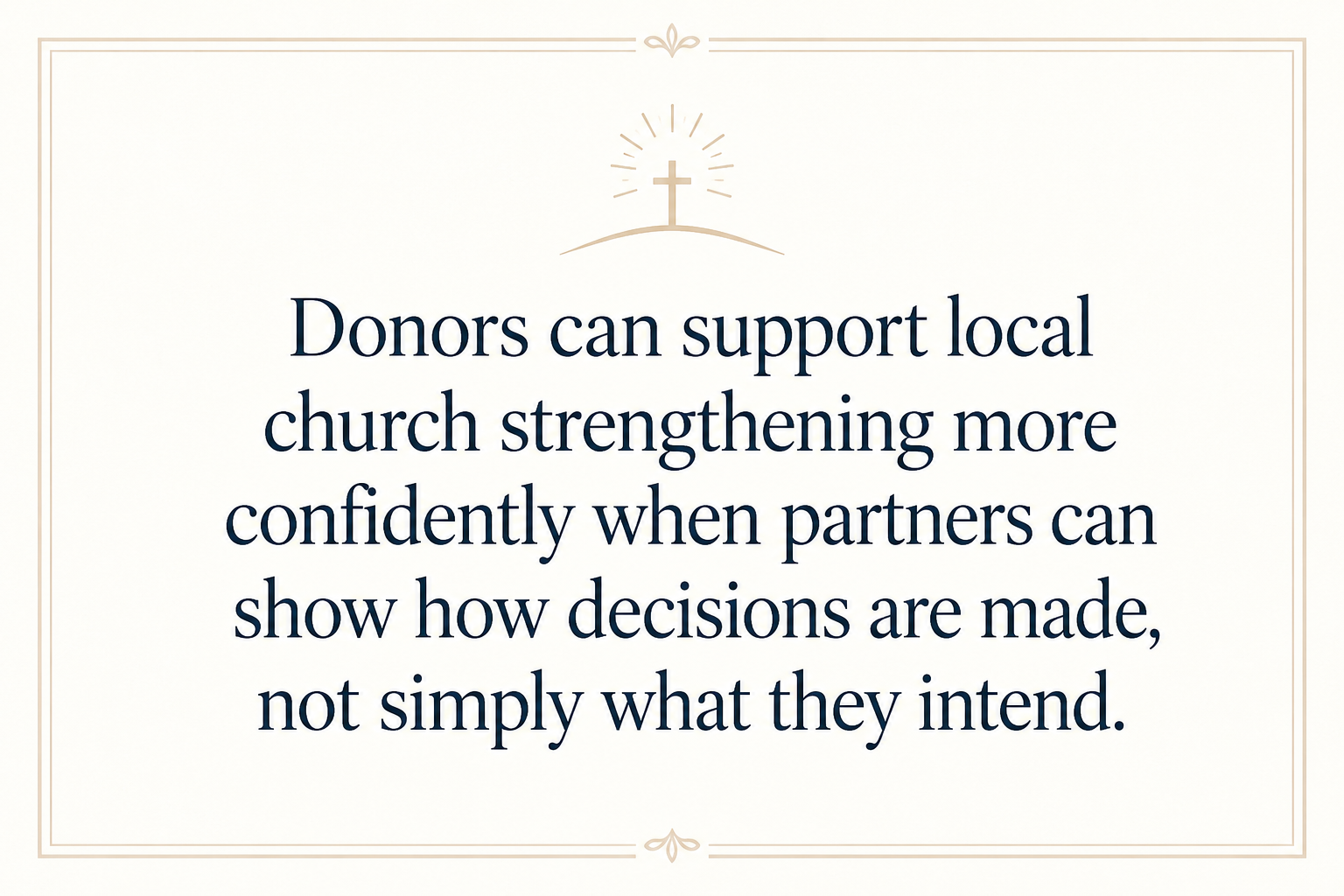 Key insight about How Christian development ministries strengthen local churches