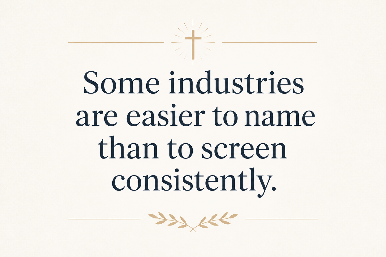 Key insight about How Christian donor-advised funds avoid harmful industries