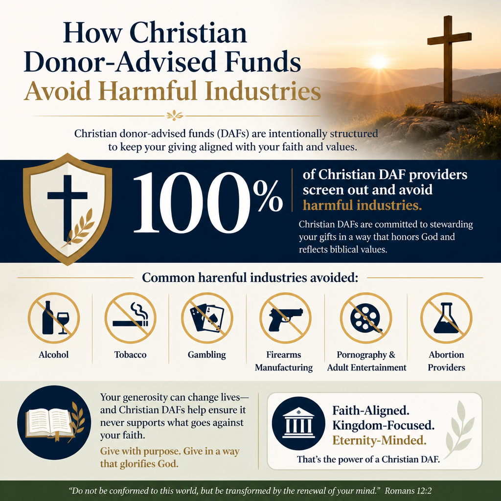 How Christian donor-advised funds avoid harmful industries statistics