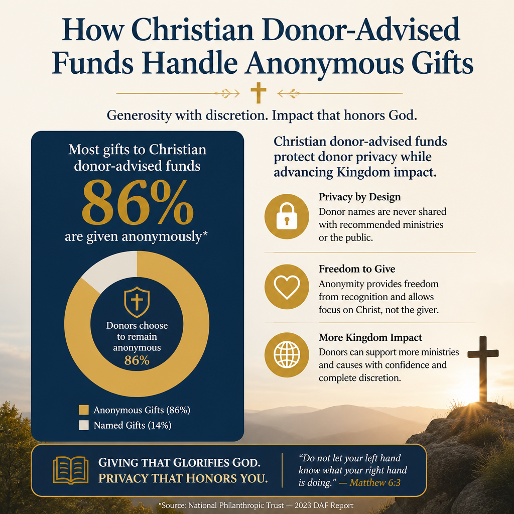 How Christian donor-advised funds handle anonymous gifts statistics