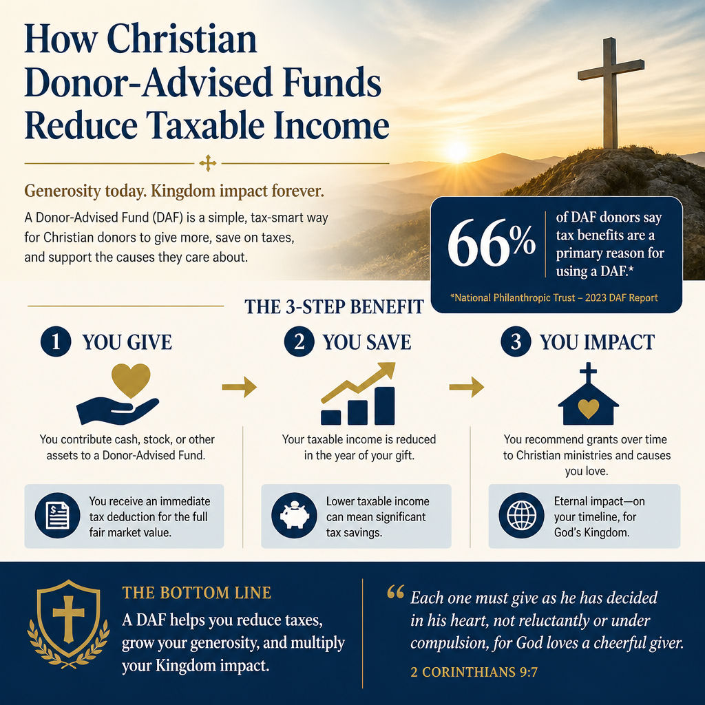How Christian donor-advised funds reduce taxable income statistics