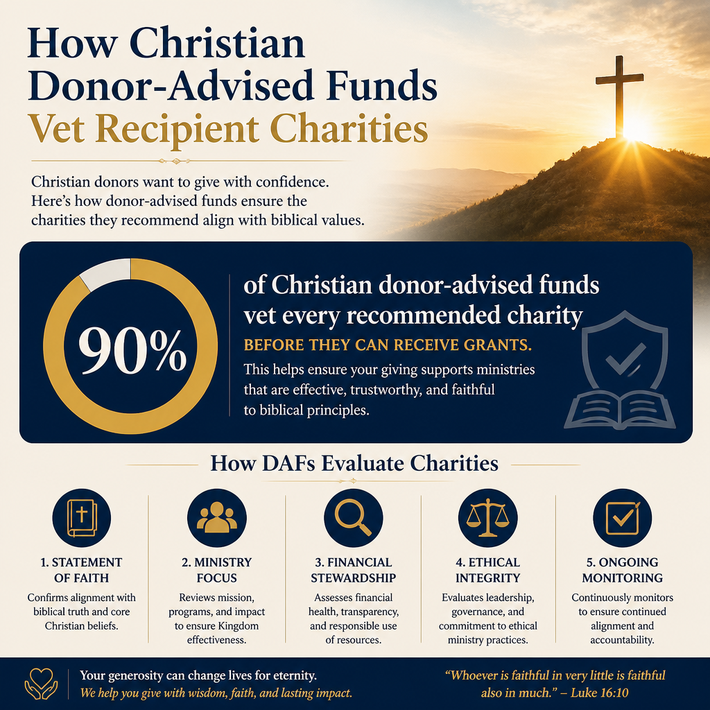 How Christian donor-advised funds vet recipient charities statistics