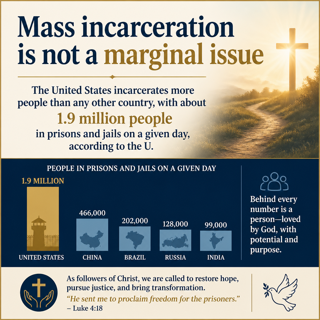 Mass incarceration is not a marginal issue The United States incarcerates more people than any other country, with about
