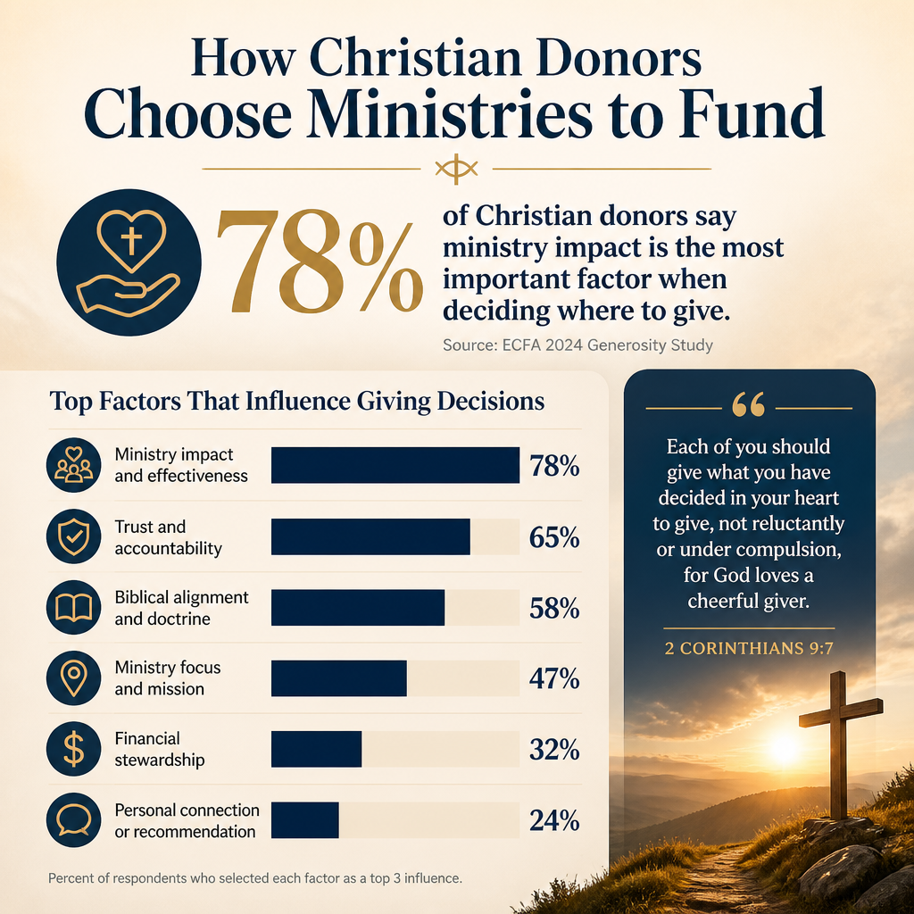 How Christian donors choose ministries to fund statistics
