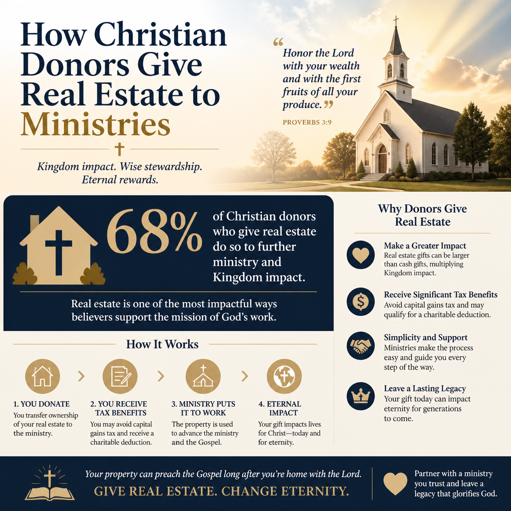 How Christian donors give real estate to ministries statistics