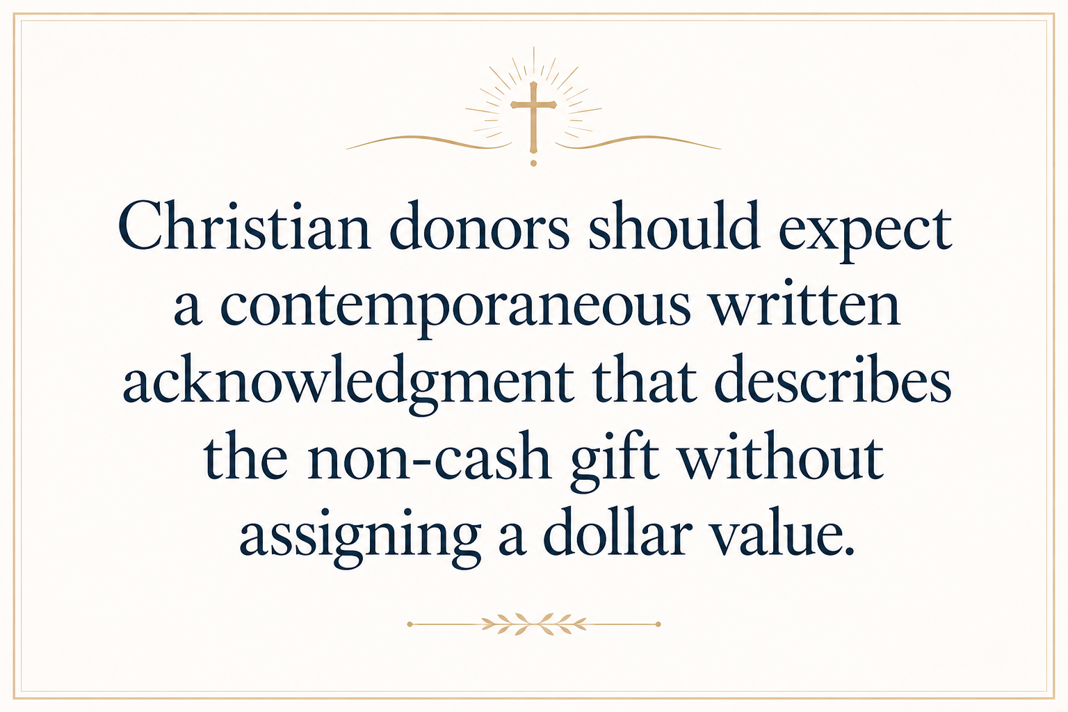Key insight about How Christian donors give stock to ministries