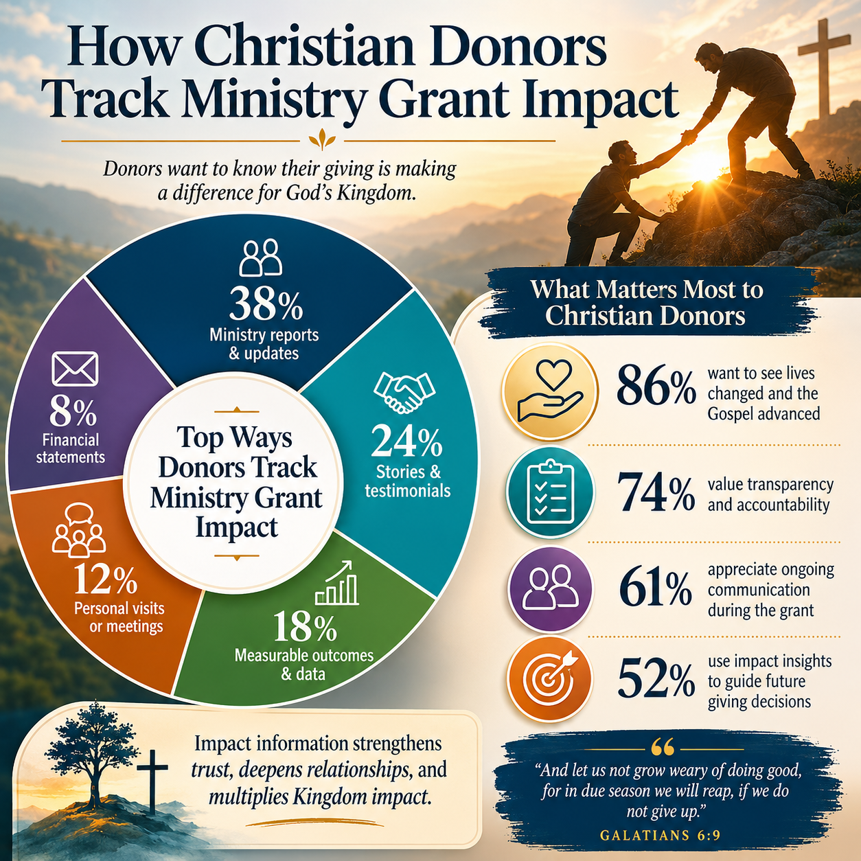 How Christian donors track ministry grant impact statistics