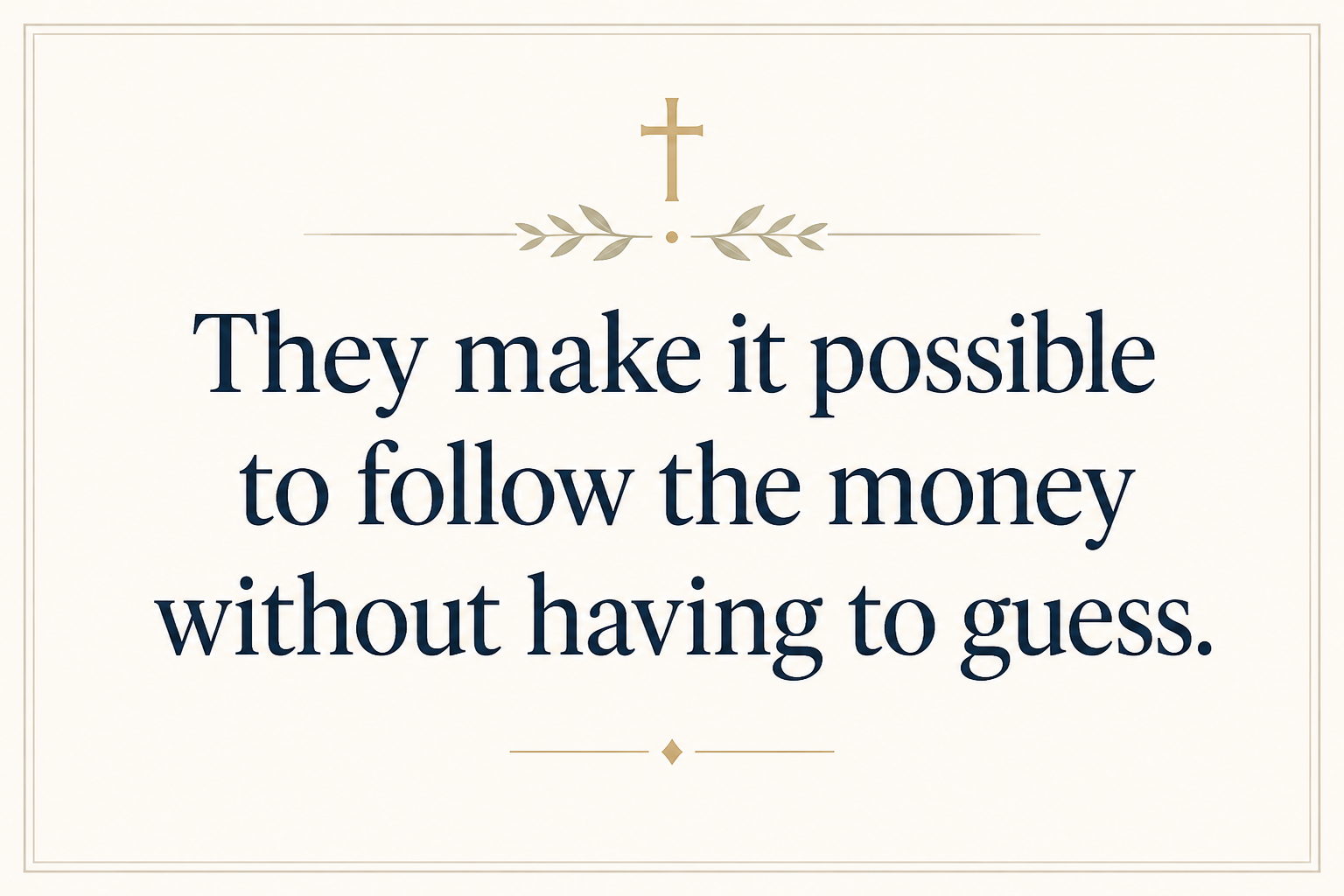 Key insight about How Christian financial service ministries ensure transparency