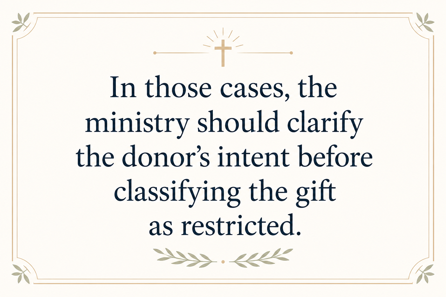 Key insight about How Christian legal aid uses restricted gifts