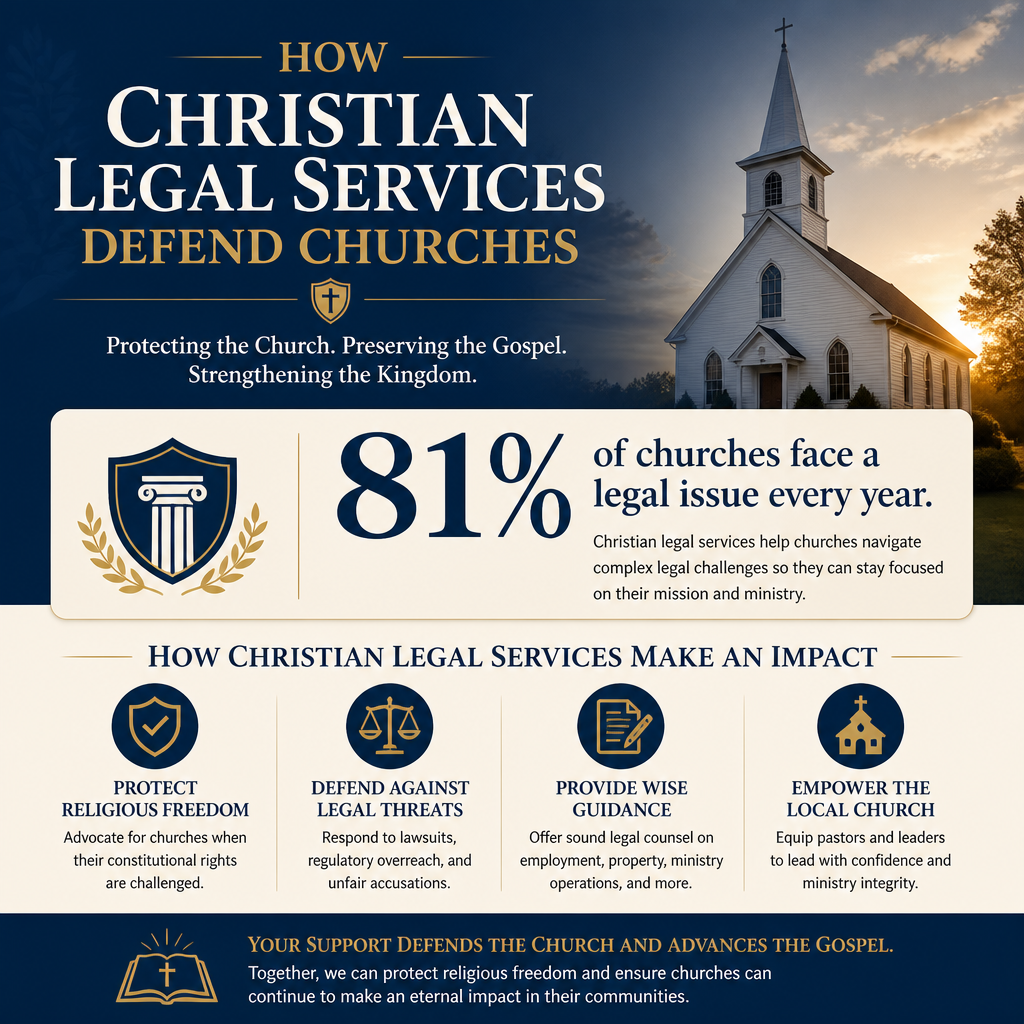 How Christian legal services defend churches statistics